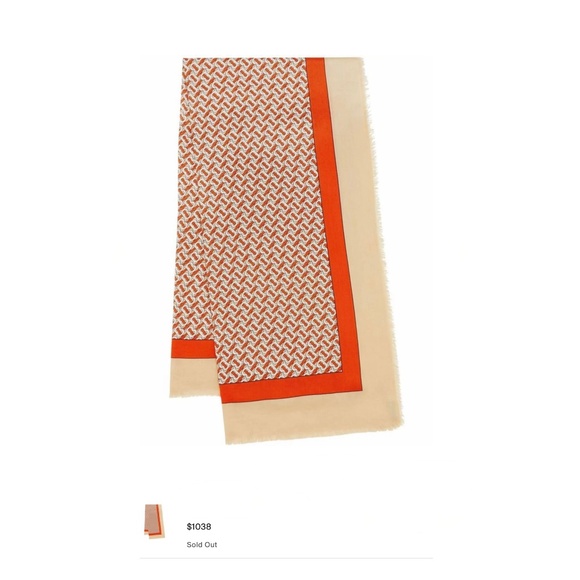 Burberry Monogram Print Leight Weight 100% Cashmere scarf - Picture 5 of 14